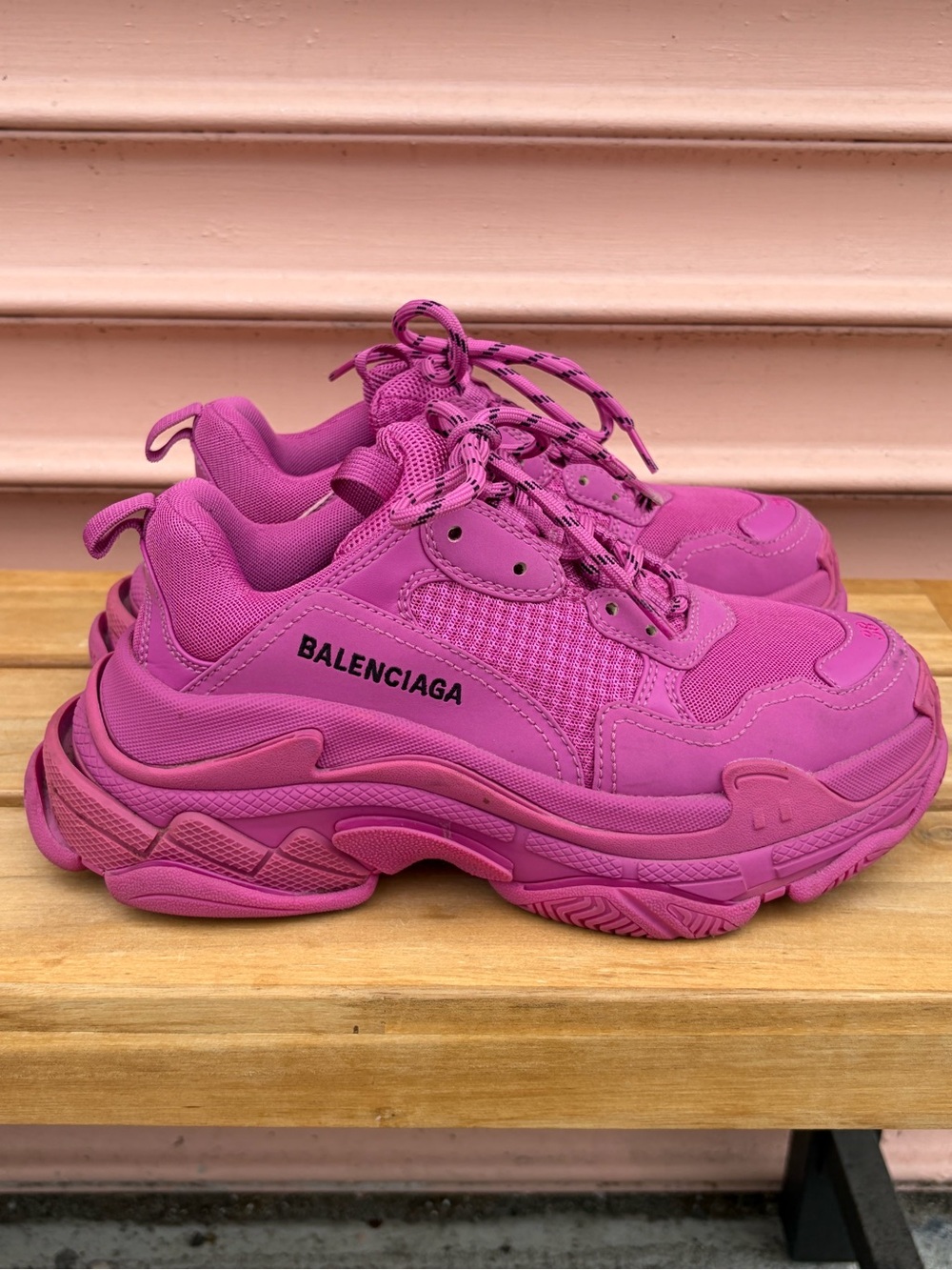 Balenciaga Women's Chunky Sneakers in Bright Pink